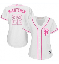 Women's Majestic San Francisco Giants #22 Andrew McCutchen Replica White Fashion Cool Base MLB Jersey