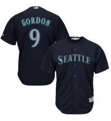 Youth Majestic Seattle Mariners #9 Dee Gordon Authentic Navy Blue Alternate 2 Cool Base MLB Jersey