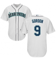 Youth Majestic Seattle Mariners #9 Dee Gordon Authentic White Home Cool Base MLB Jersey