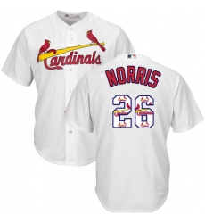 Men's Majestic St. Louis Cardinals #26 Bud Norris Authentic White Team Logo Fashion Cool Base MLB Jersey