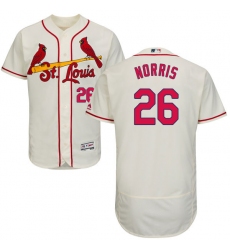 Men's Majestic St. Louis Cardinals #26 Bud Norris Cream Alternate Flex Base Authentic Collection MLB Jersey