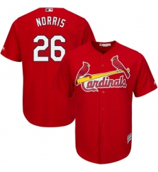 Men's Majestic St. Louis Cardinals #26 Bud Norris Replica Red Cool Base MLB Jersey
