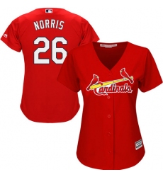 Women's Majestic St. Louis Cardinals #26 Bud Norris Replica Red Alternate Cool Base MLB Jersey