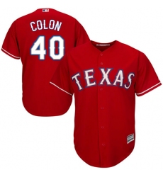 Men's Majestic Texas Rangers #40 Bartolo Colon Replica Red Alternate Cool Base MLB Jersey