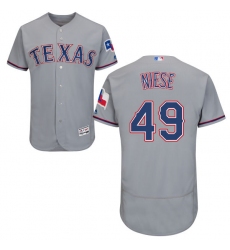 Men's Majestic Texas Rangers #49 Jon Niese Grey Road Flex Base Authentic Collection MLB Jersey