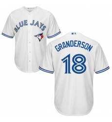 Youth Majestic Toronto Blue Jays #18 Curtis Granderson Authentic White Home MLB Jersey