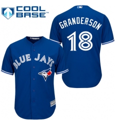 Youth Majestic Toronto Blue Jays #18 Curtis Granderson Replica Blue Alternate MLB Jersey