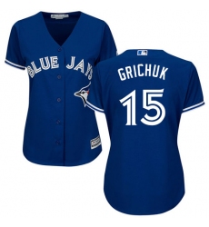 Women's Majestic Toronto Blue Jays #15 Randal Grichuk Authentic Blue Alternate MLB Jersey