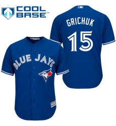 Youth Majestic Toronto Blue Jays #15 Randal Grichuk Replica Blue Alternate MLB Jersey