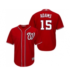Men's Washington Nationals #15 Matt Adams Replica Red Alternate 1 Cool Base Baseball Jersey