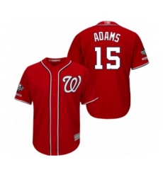 Youth Washington Nationals #15 Matt Adams Authentic Red Alternate 1 Cool Base 2019 World Series Champions Baseball Jersey