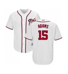 Youth Washington Nationals #15 Matt Adams Replica White Home Cool Base Baseball Jersey
