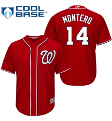 Youth Majestic Washington Nationals #14 Miguel Montero Replica Red Alternate 1 Cool Base MLB Jersey