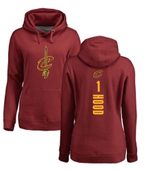 NBA Women's Nike Cleveland Cavaliers #1 Rodney Hood Maroon Backer Pullover Hoodie
