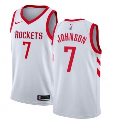 Youth Nike Houston Rockets #7 Joe Johnson Authentic White NBA Jersey - Association Edition