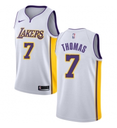 Men's Nike Los Angeles Lakers #7 Isaiah Thomas Authentic White NBA Jersey - Association Edition