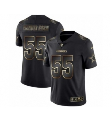 Men Dallas Cowboys #55 Leighton Vander Esch Black Golden Edition 2019 Vapor Untouchable Limited Jersey