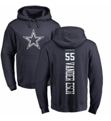 NFL Nike Dallas Cowboys #55 Leighton Vander Esch Navy Blue Backer Pullover Hoodie