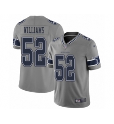 Men's Dallas Cowboys #52 Connor Williams Limited Gray Inverted Legend Football Jersey