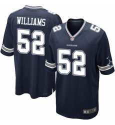 Men's Nike Dallas Cowboys #52 Connor Williams Game Navy Blue Team Color NFL Jersey