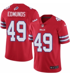 Men's Nike Buffalo Bills #49 Tremaine Edmunds Elite Red Rush Vapor Untouchable NFL Jersey