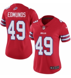 Women's Nike Buffalo Bills #49 Tremaine Edmunds Limited Red Rush Vapor Untouchable NFL Jersey