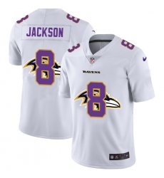 Men's Baltimore Ravens #8 Lamar Jackson White Nike White Shadow Edition Limited Jersey Men's Baltimore Ravens #8 Lamar Jackson White Nike White Shadow Edition Limited Jersey