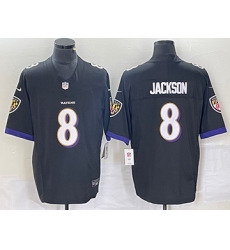 Men's Nike Baltimore Ravens #8 Lamar Jackson Purple 2023 F.U.S.E Coloe Rush Jersey Men's Nike Baltimore Ravens #8 Lamar Jackson Purple 2023 F.U.S.E Coloe Rush Jersey