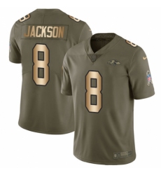 Youth Nike Baltimore Ravens #8 Lamar Jackson Limited Olive/Gold Salute to Service NFL Jersey Youth Nike Baltimore Ravens #8 Lamar Jackson Limited Olive/Gold Salute to Service NFL Jersey