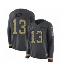 Women's Nike Arizona Cardinals #13 Christian Kirk Limited Black Salute to Service Therma Long Sleeve NFL Jersey