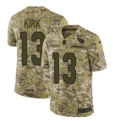 Youth Nike Arizona Cardinals #13 Christian Kirk Limited Camo 2018 Salute to Service NFL Jersey