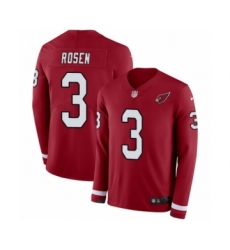 Men's Nike Arizona Cardinals #3 Josh Rosen Limited Red Therma Long Sleeve NFL Jersey