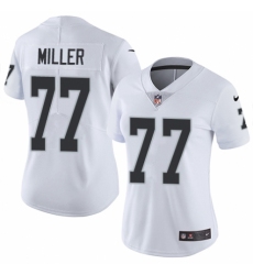 Women's Nike Oakland Raiders #77 Kolton Miller Black Team Color Vapor Untouchable Elite Player NFL Jersey