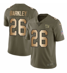 Youth Nike New York Giants #26 Saquon Barkley Limited Olive Gold 2017 Salute to Service NFL Jersey Youth Nike New York Giants #26 Saquon Barkley Limited Olive Gold 2017 Salute to Service NFL Jersey