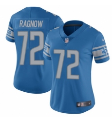 Women's Nike Detroit Lions #72 Frank Ragnow Blue Team Color Vapor Untouchable Limited Player NFL Jersey