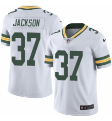 Men's Nike Green Bay Packers #37 Josh Jackson White Vapor Untouchable Limited Player NFL Jersey