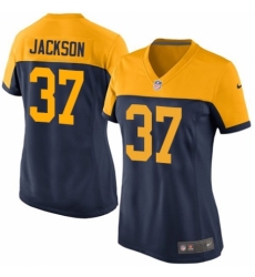 Women's Nike Green Bay Packers #37 Josh Jackson Navy Blue Alternate Vapor Untouchable Elite Player NFL Jersey