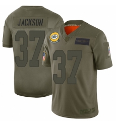 Youth Green Bay Packers #37 Josh Jackson Limited Camo 2019 Salute to Service Football Jersey