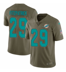 Men's Nike Miami Dolphins #29 Minkah Fitzpatrick Limited Olive 2017 Salute to Service NFL Jersey