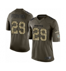 Youth Miami Dolphins #29 Minkah Fitzpatrick Limited Green Salute to Service Football Jersey