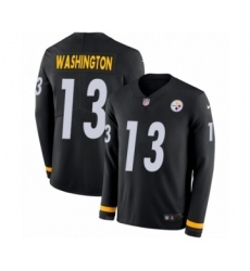 Youth Nike Pittsburgh Steelers #13 James Washington Limited Black Therma Long Sleeve NFL Jersey