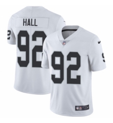 Men's Nike Oakland Raiders #92 P.J. Hall White Vapor Untouchable Limited Player NFL Jersey