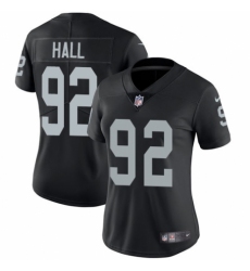 Women's Nike Oakland Raiders #92 P.J. Hall Black Team Color Vapor Untouchable Limited Player NFL Jersey