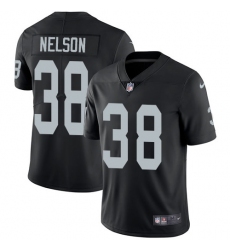 Men's Nike Oakland Raiders #38 Nick Nelson Black Team Color Vapor Untouchable Limited Player NFL Jersey
