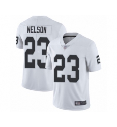 Men's Oakland Raiders #23 Nick Nelson White Vapor Untouchable Limited Player Football Jersey