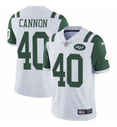 Men's Nike New York Jets #40 Trenton Cannon White Vapor Untouchable Limited Player NFL Jersey