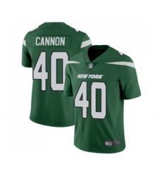 Youth New York Jets #40 Trenton Cannon Green Team Color Vapor Untouchable Limited Player Football Jersey
