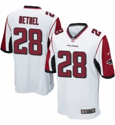 Men's Nike Atlanta Falcons #28 Justin Bethel Game White NFL Jersey