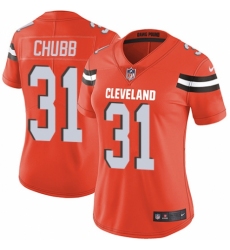 Women's Nike Cleveland Browns #31 Nick Chubb Orange Alternate Vapor Untouchable Limited Player NFL Jersey