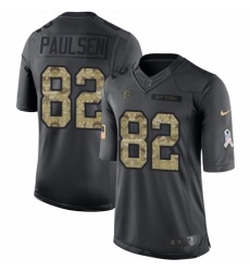 Men's Nike Atlanta Falcons #82 Logan Paulsen Limited Black 2016 Salute to Service NFL Jersey